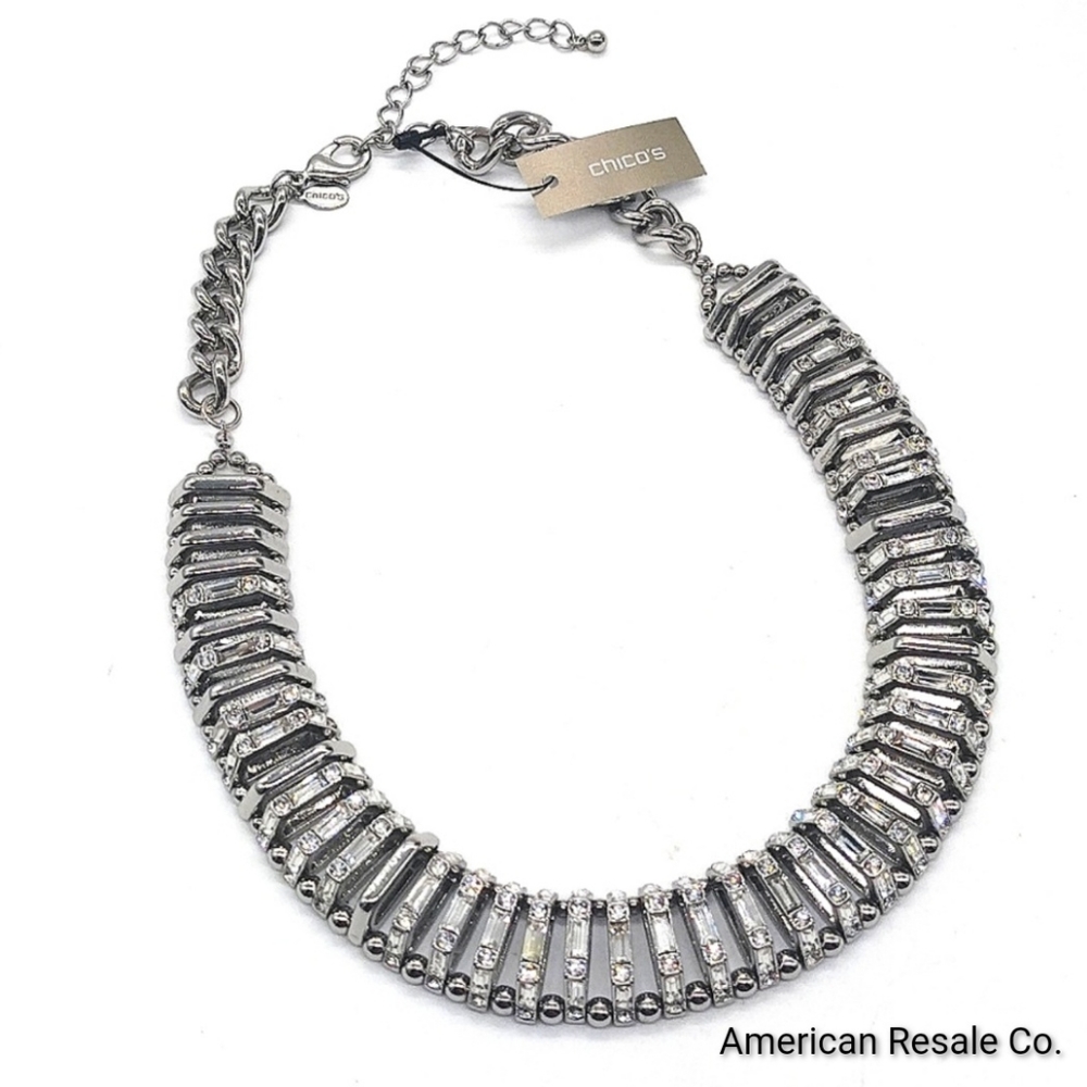 ONE MORE! CHICO'S Collar  Necklace made with Swarovski Crystals $70 NWT
